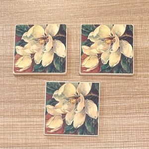 Magnolia Ceramic Coasters